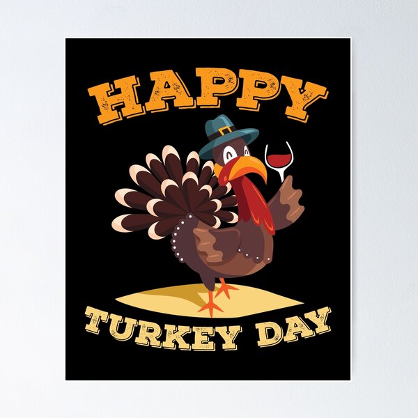 Item preview, Happy Turkey Day Funny Thanksgiving Wine designed and sold by BUBLTEES.