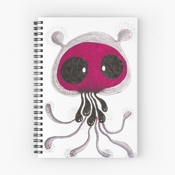 Item preview, Red face skull Jellyfish Big eyes dot painting designed and sold by See Foon.