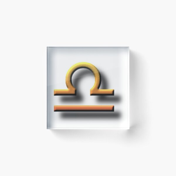 #Unicode #Character “♎” (U+264E) ♎ #Name: #Libra Acrylic Block