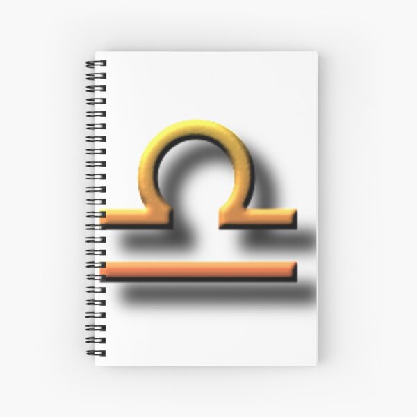 #Unicode #Character “♎” (U+264E) ♎ #Name: #Libra Spiral Notebook