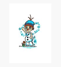 Cosplay Kids - Olaf Photographic Print