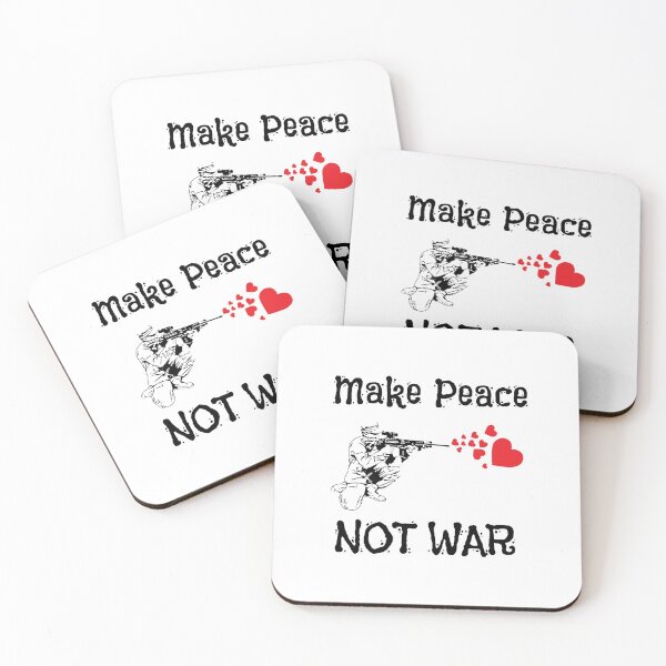 Item preview, Cute Make Peace Not War Soldier Shooting Hearts designed and sold by perfectpresents.