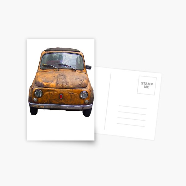 Rusty Fiat 500 Postcard