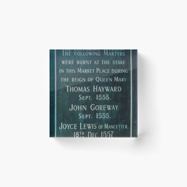 Item preview, Plaque Martyrs burnt at stake Lichfield England 19840926 0047  designed and sold by Fred Mitchell.