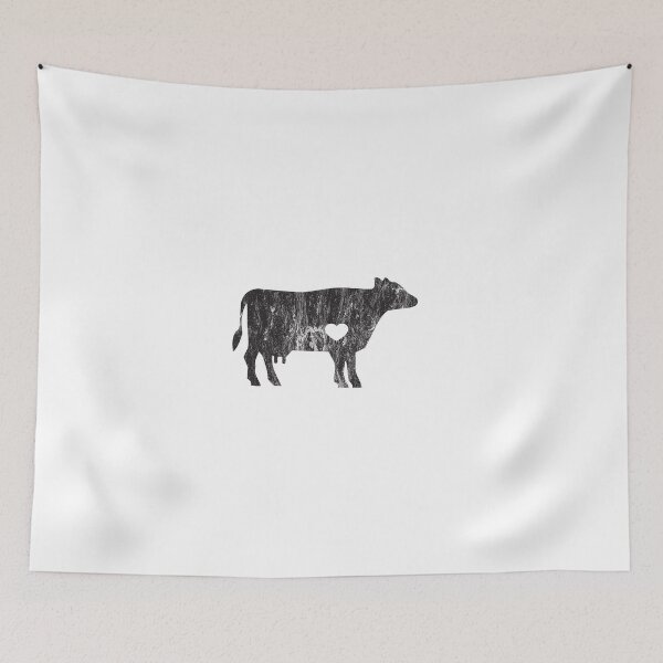 Item preview, I Love Cows Cute Cattle Bovine Farmer Rancher Black Distressed designed and sold by KNUXX Shop.
