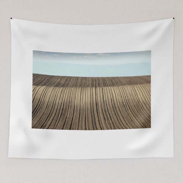 Item preview, brown plowed field farmland landscape agriculture designed and sold by goceris.