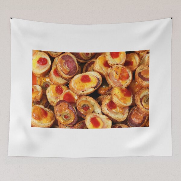 Item preview, bruschetti with cheese olives and salami italian food designed and sold by goceris.