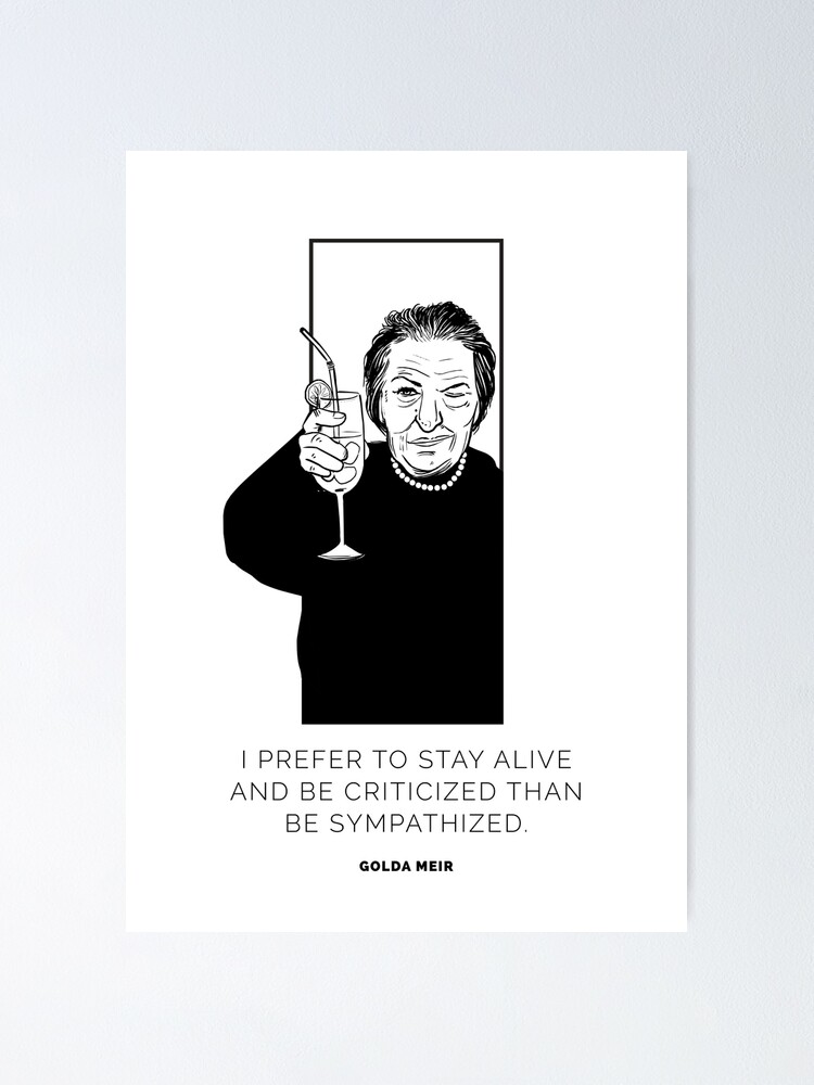Golda Meir Poster by xVelozeex Redbubble