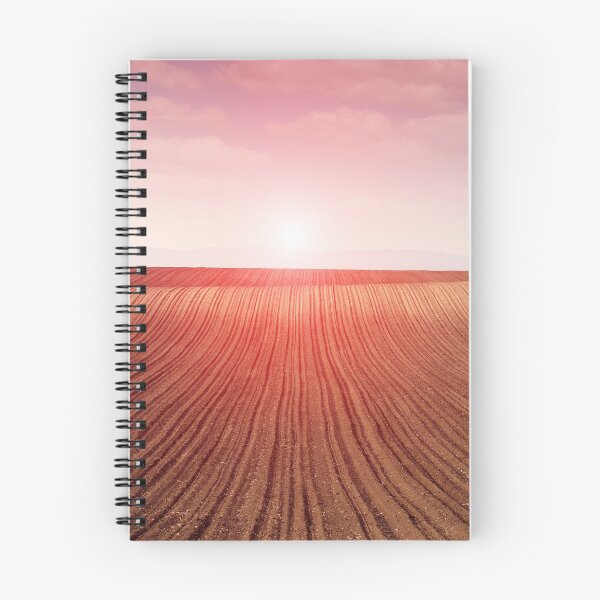 Item preview, sunrise above plowed field farmland landscape designed and sold by goceris.