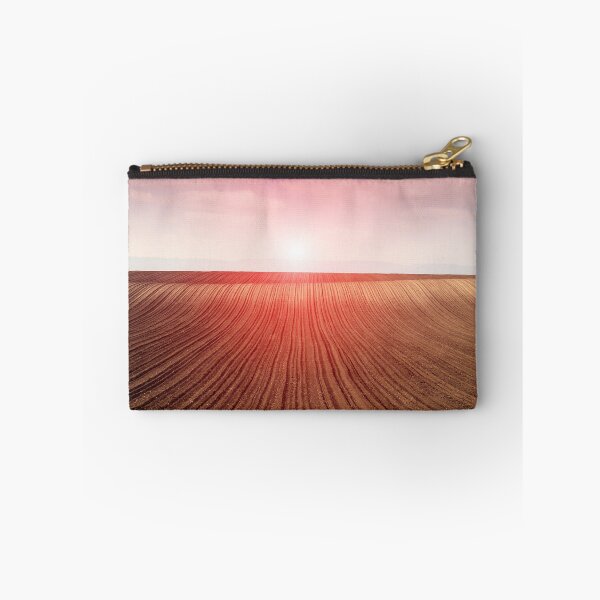 Item preview, sunrise above plowed field farmland landscape designed and sold by goceris.