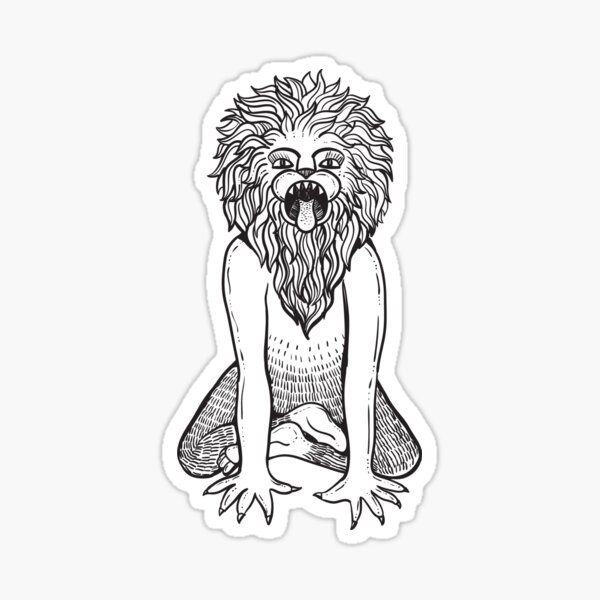 Lion Pose / Simhasana Sticker