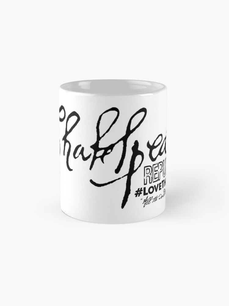 Alternate view of Shakespeare Republic Black Text Coffee Mug