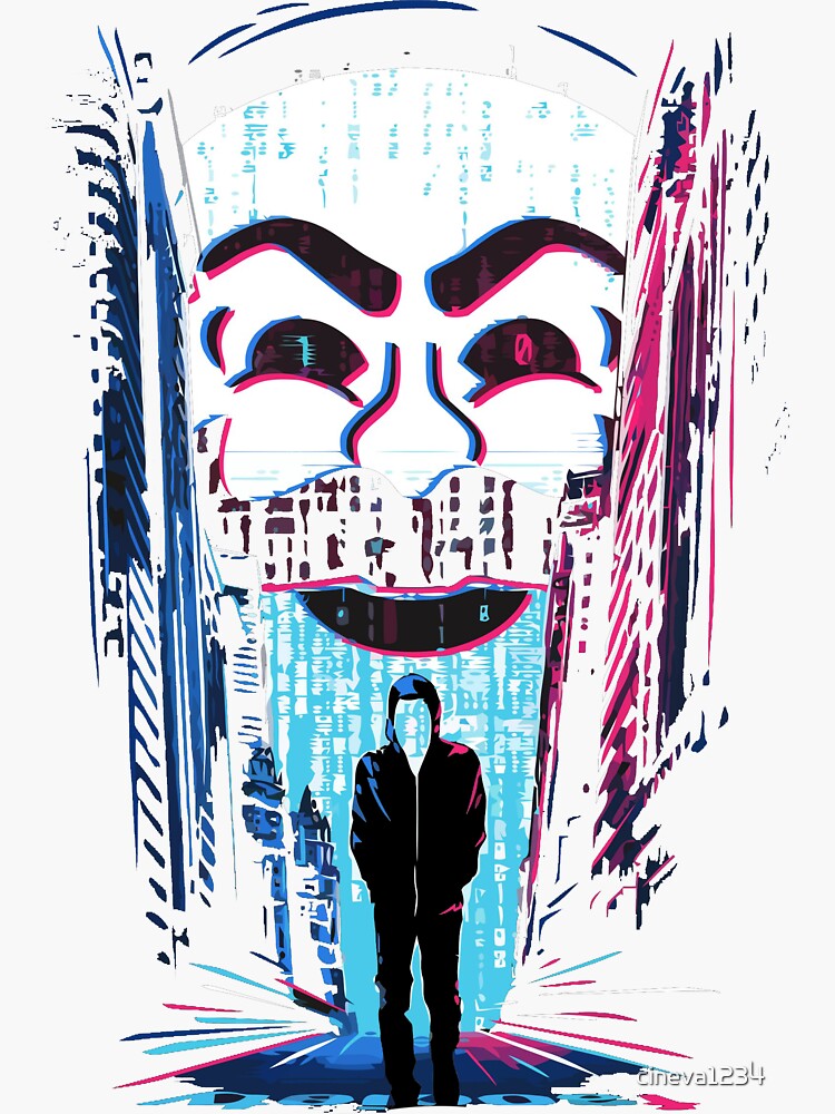 "Mr. Robot Dark Design" Sticker for Sale by cineva1234 Redbubble