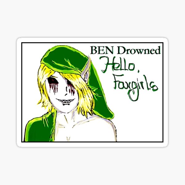 Ben Drowned Sticker By Genderhelen Redbubble - ben drowned roblox decal