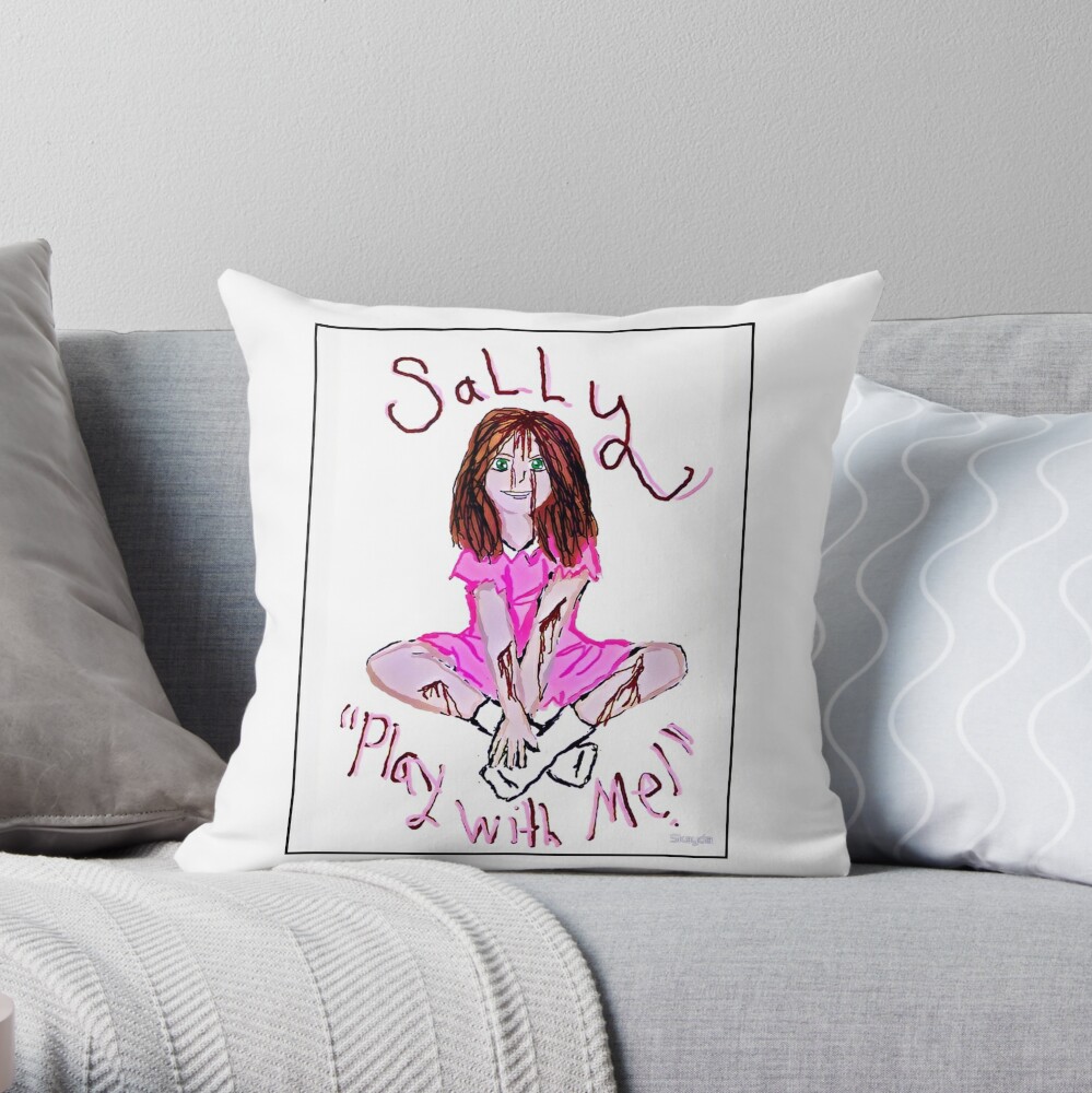 SALLY (CREEPYPASTA) Throw Pillow for Sale by Skayda