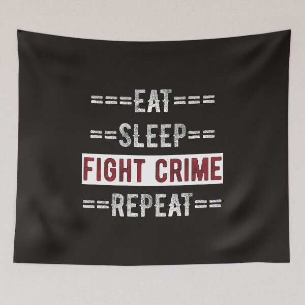 Item preview, Gift for Police Officers Eat Sleep Fight Crime Repeat  designed and sold by TrndSttr.