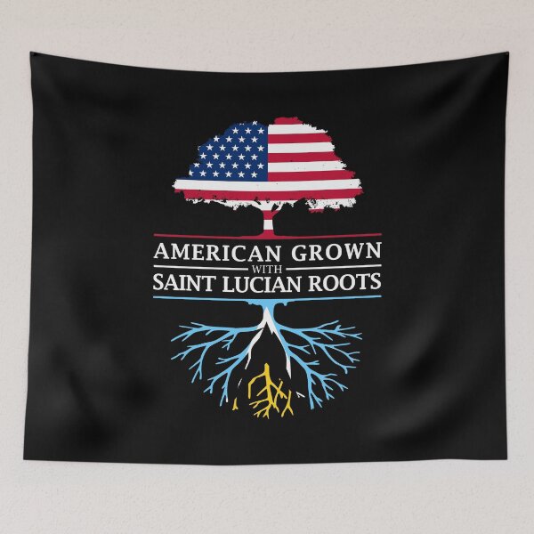 Item preview, American Grown with Saint Lucian Roots   St Lucia Design designed and sold by ockshirts.