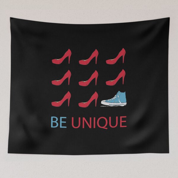 Item preview, Be Yourself Be Unique Motivational Tomboy Gift High Heel Sneaker designed and sold by MintedFresh.
