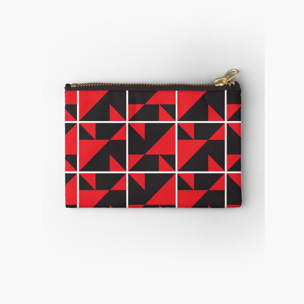 Item preview, Red and Black Square Triangle Abstract Quilt Pattern  designed and sold by infinitygrafix.