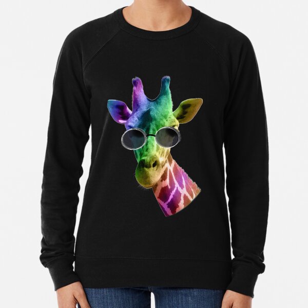 Rainbow Giraffe Lightweight Sweatshirt