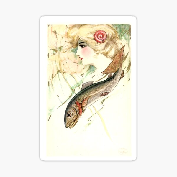 Item preview, The Salmon and the Mermaid by artist Samuel L. Schmucker designed and sold by neonwulf.