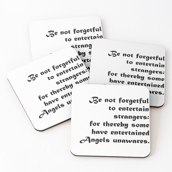 Item preview, Entertaining Angels Bible Quote - “Be not forgetful to entertain strangers: for thereby some have entertained angels unawares.” designed and sold by azule1.