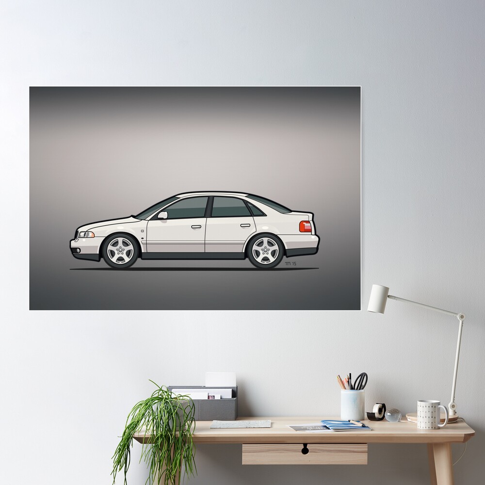Audi A4 Quattro B5 Sedan White Poster for Sale by monkeycom