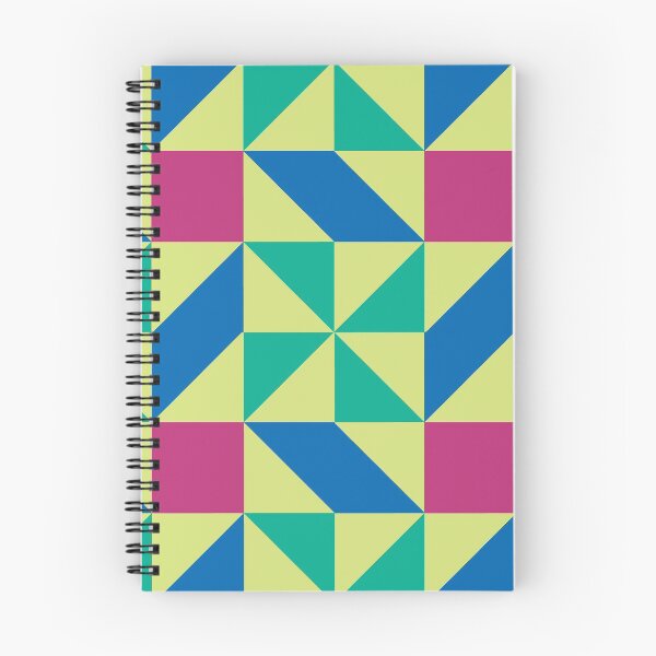 Item preview, Blue, Yellow, Green, and Magenta Square Triangle Abstract QuiltPattern  designed and sold by infinitygrafix.