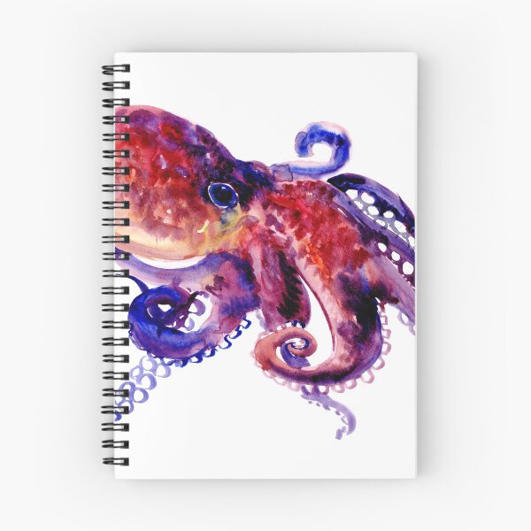 Item preview, Octopus, Red Purple Ocotpus Artwork designed and sold by surenart.