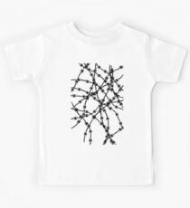 Trapped Black on White Kids Tee