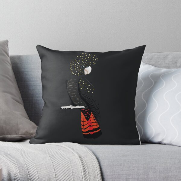 Red-tailed blackcockatoo Throw Pillow