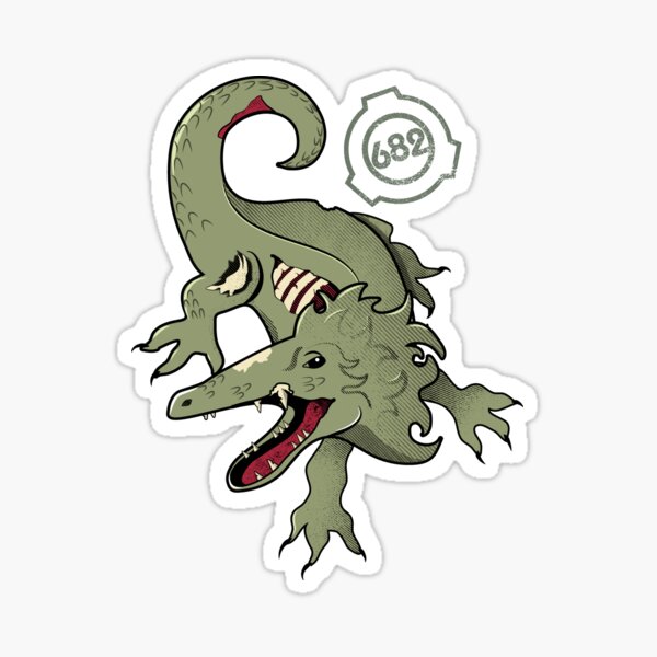 SCP-682 'Scarily Cute Pests' Sticker for Sale by WarFang-Arts