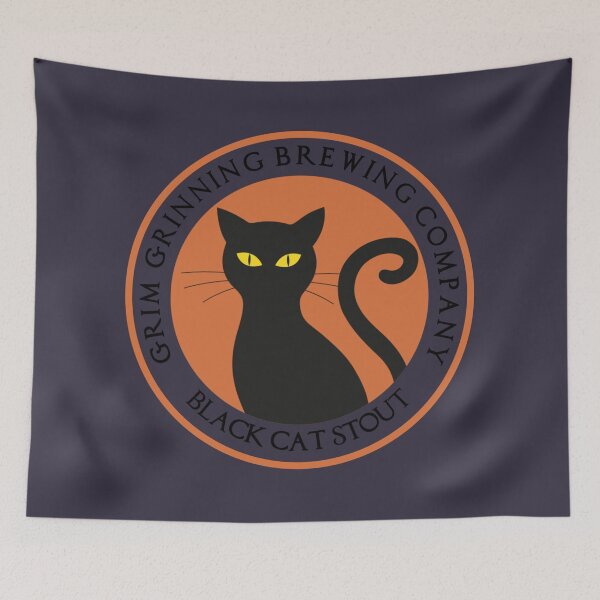 Item preview, Black Cat Stout Grim Grinning Brewing Company designed and sold by FandomTrading.