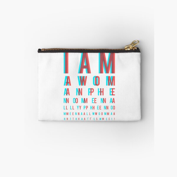 Item preview, I am a Woman. Phenomenally. Phenomenal Woman, that's me./ Eye chart designed and sold by mensijazavcevic.