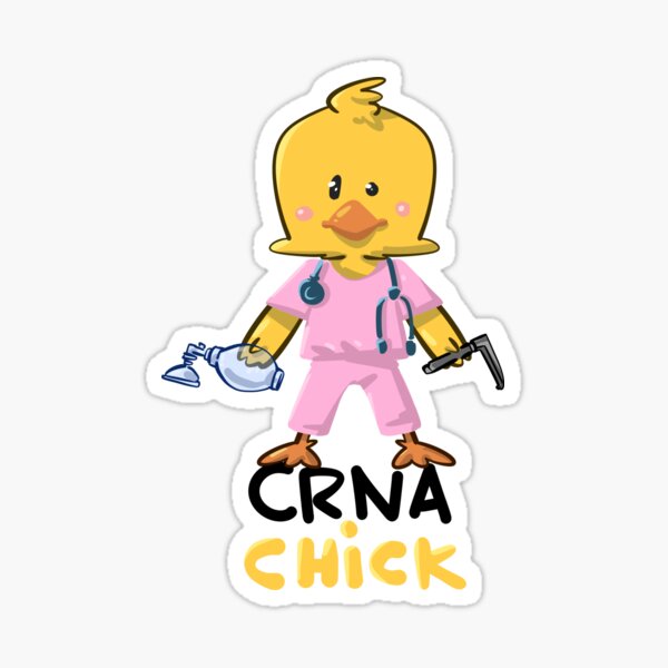 Item preview, Crna chick Anesthesia design designed and sold by Buckanesthesia.