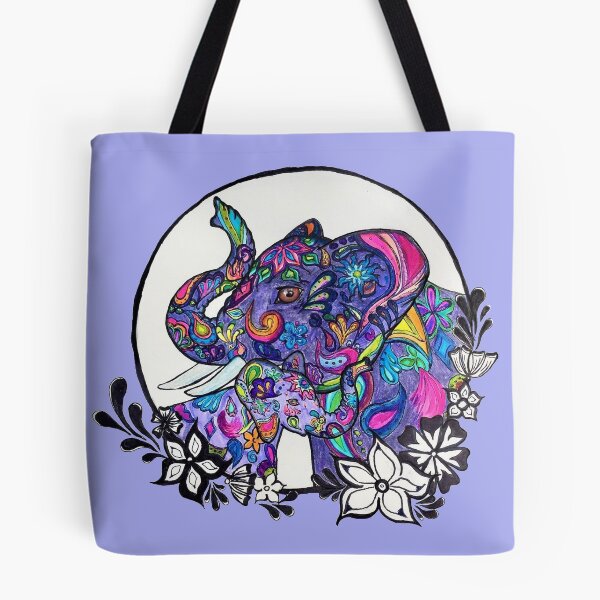 Item preview, Colorful Elephants and Flowers designed and sold by Creatividad.