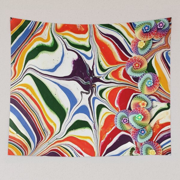 Item preview, Spectrum, fluid art with buttons designed and sold by sharonperryart.