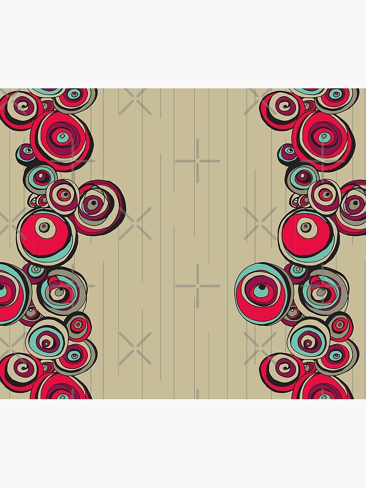 Zen circles II abstract round shapes on striped background by nobelbunt