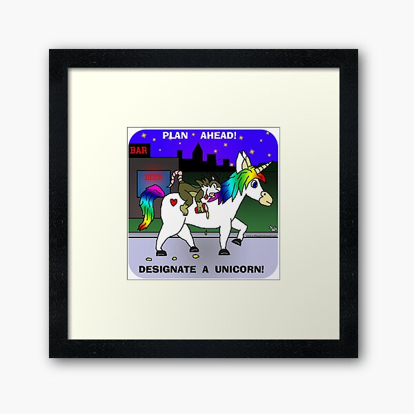 Designate A Unicorn Framed Art Print