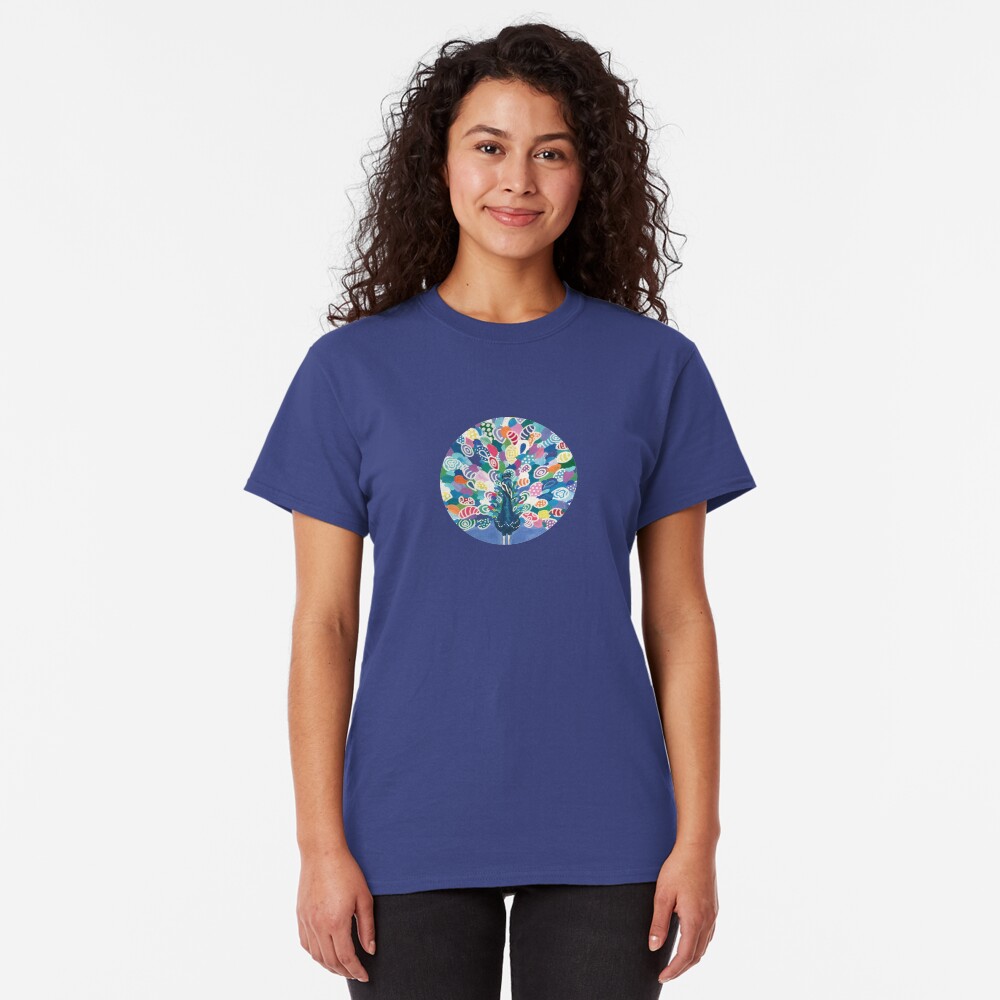 Rainbow Peacock Classic T-Shirt