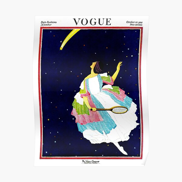 VOGUE : Vintage 1921 Tennis in the Stars Print Poster