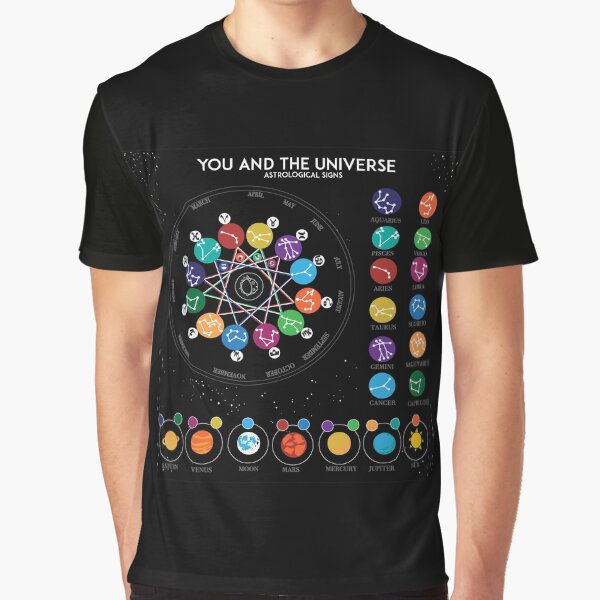 You and the universe: astrological chart Graphic T-Shirt