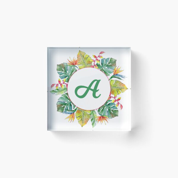Item preview, Tropical Leaves Monogram A designed and sold by MysticMagpie.