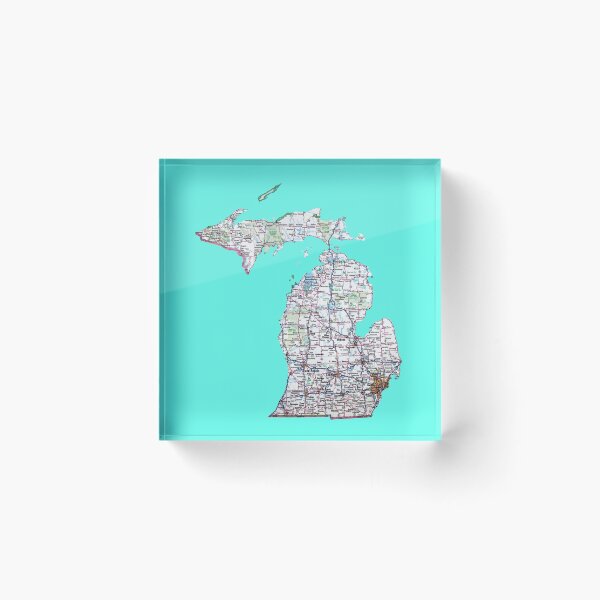 Item preview, Hoja de ruta de Michigan designed and sold by Havocgirl.