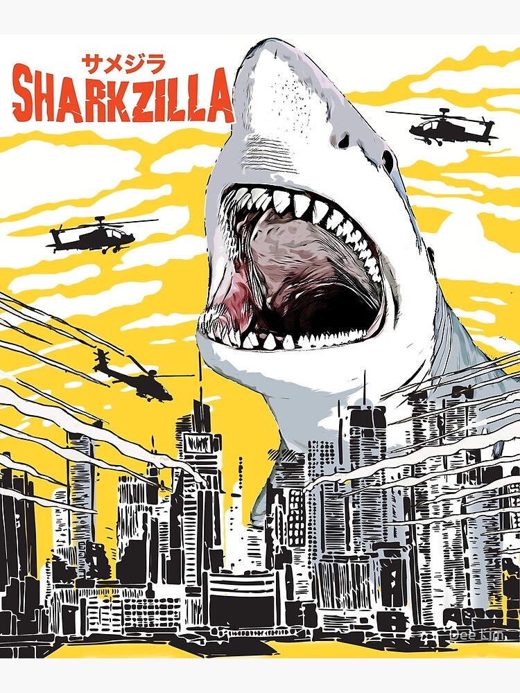 Sharkzilla Funny Shark T-Shirt | Shark Lovers Gift Sharkzilla Funny Shark T-Shirt | Shark Lovers Gift