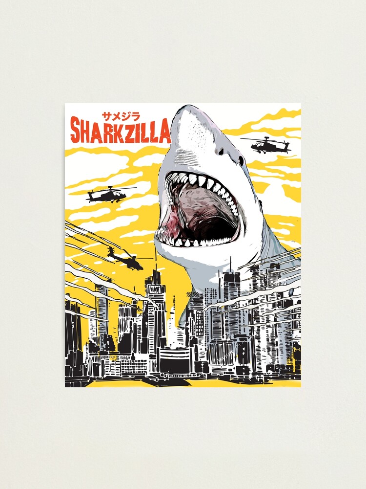 Sharkzilla Funny Shark T-Shirt | Shark Lovers Gift Sharkzilla Funny Shark T-Shirt | Shark Lovers Gift