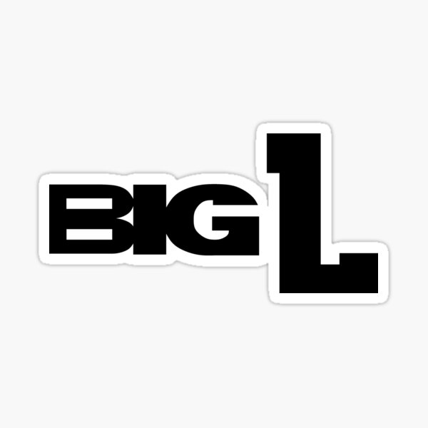 Vista previa del artículo con la obra «Big L Logo 3 Negro», diseñado y vendido por EbtsOby.