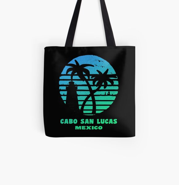 Cabo San Lucas Lighthouse Seagulls Palms Souvenir All Over Print Tote Bag
