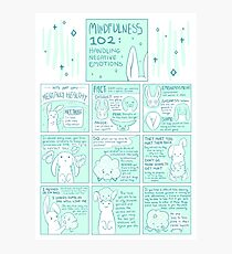 Let's Get You Mentally Healthy: Mindfulness 102 Bunny Comic Photographic Print