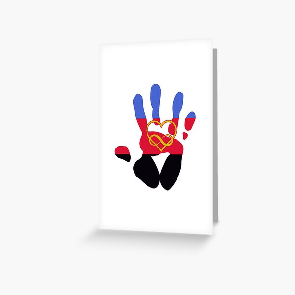 Polyamorous Pride Handprint Greeting Card